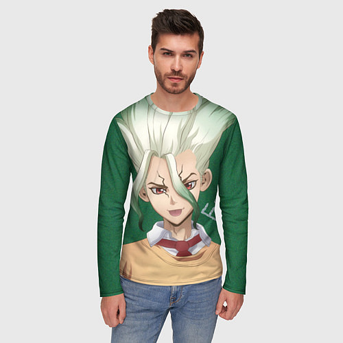 Мужской лонгслив Доктор Стоун / 3D-принт – фото 3