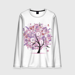 Лонгслив мужской Цветочное Дерево, цвет: 3D-принт