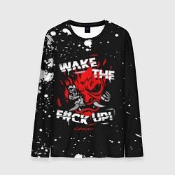 Лонгслив мужской WAKE THE F CK UP!, цвет: 3D-принт