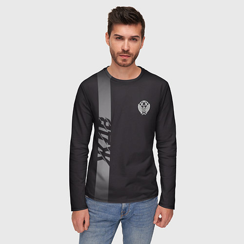 Мужской лонгслив ЖДВ , железнодорожные войска / 3D-принт – фото 3