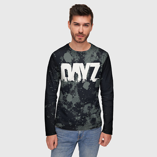 Мужской лонгслив DayZ Mud logo / 3D-принт – фото 3