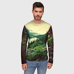 Лонгслив мужской Красивый лес, цвет: 3D-принт — фото 2