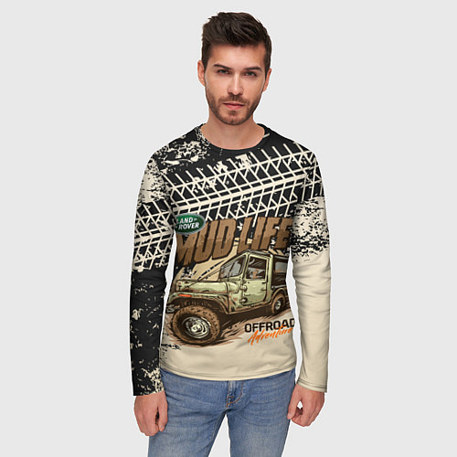 Мужской лонгслив LAND ROVER / 3D-принт – фото 3
