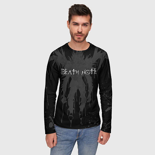 Мужской лонгслив DEATH NOTE ТЕТРАДЬ СМЕРТИ / 3D-принт – фото 3