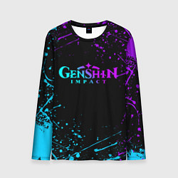 Мужской лонгслив GENSHIN IMPACT NEON LOGO