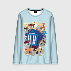 Лонгслив мужской My little pony x Doctor Who, цвет: 3D-принт