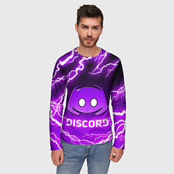 Лонгслив мужской DISCORD ДИСКОРД МОЛНИЯ, цвет: 3D-принт — фото 2