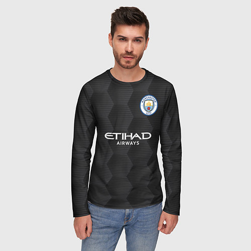 Мужской лонгслив Manchester City Home Goalkeeper 202122 / 3D-принт – фото 3