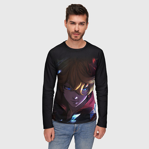 Мужской лонгслив ТАРТАЛЬЯ - GENSHIN IMPACT / 3D-принт – фото 3
