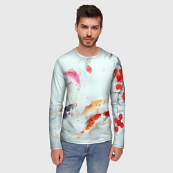 Лонгслив мужской Японские карпы, цвет: 3D-принт — фото 2