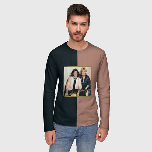 Мужской лонгслив Modern Talking Хиты 80-х / 3D-принт – фото 3