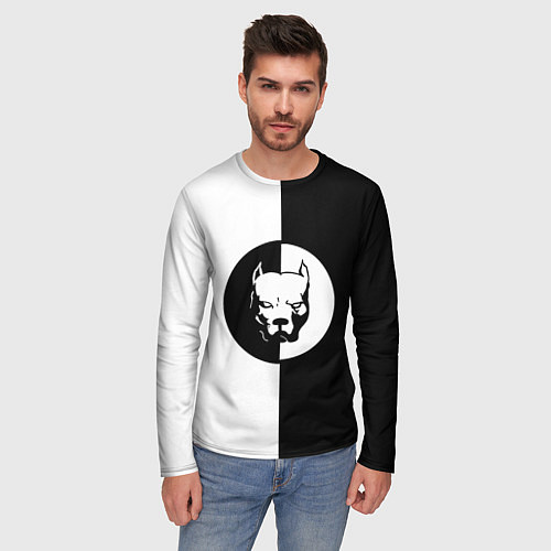 Мужской лонгслив PITBULL SYNDICATE ПИТБУЛЬ СИ / 3D-принт – фото 3