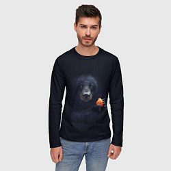 Лонгслив мужской Медведь, цвет: 3D-принт — фото 2