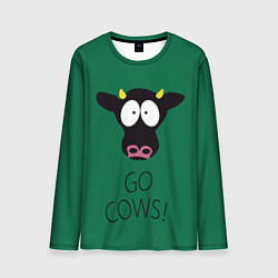 Лонгслив мужской Go Cows, цвет: 3D-принт
