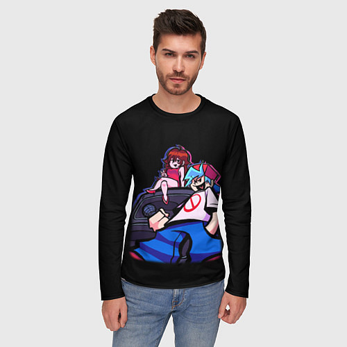 Мужской лонгслив Бойфренд и Герлфренд FNF / 3D-принт – фото 3