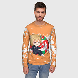 Лонгслив мужской Yachi Hitoka Haikyu Волейбол Z, цвет: 3D-принт — фото 2