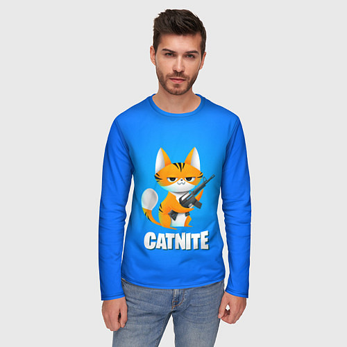 Мужской лонгслив Catnite / 3D-принт – фото 3