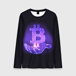 Мужской лонгслив BITCOIN IN HAND БИТКОИН