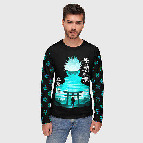 Мужской лонгслив Годжо Сатору Магическая битва / 3D-принт – фото 3