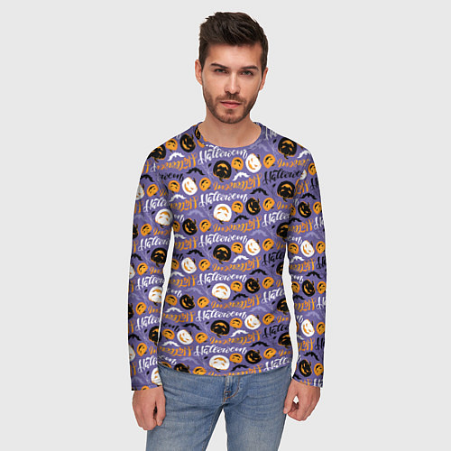 Мужской лонгслив Halloween / 3D-принт – фото 3