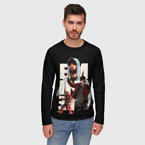 Мужской лонгслив Marshall Mathers / 3D-принт – фото 3