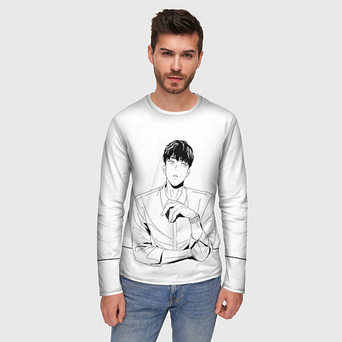 Мужской лонгслив Ан Джи Вон с чашкой / 3D-принт – фото 3