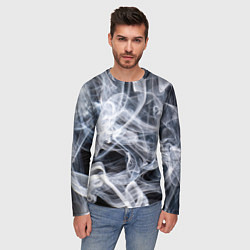 Лонгслив мужской Графика дыма, цвет: 3D-принт — фото 2