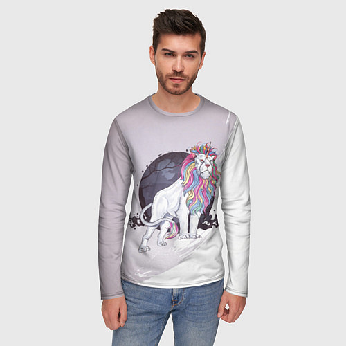 Мужской лонгслив Царь единорогов / 3D-принт – фото 3