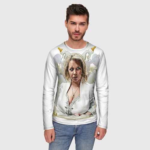 Мужской лонгслив Молочная леди молокоотсосы / 3D-принт – фото 3