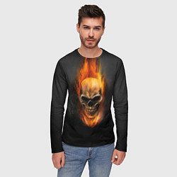 Лонгслив мужской Призрак в огне, цвет: 3D-принт — фото 2