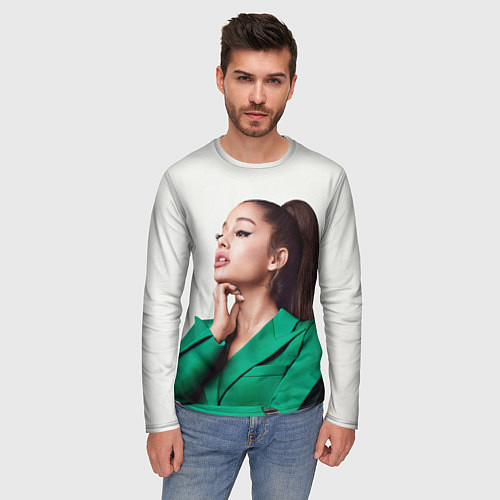 Мужской лонгслив Ариана в зелёном / 3D-принт – фото 3