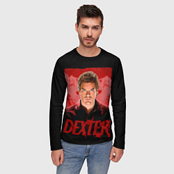 Лонгслив мужской Dexter Декстер портрет постер, цвет: 3D-принт — фото 2