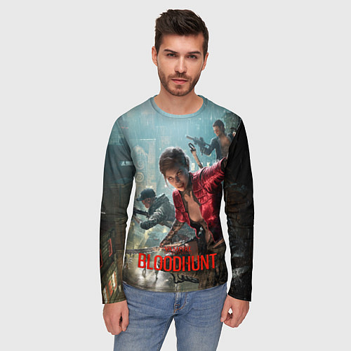 Мужской лонгслив Vampire: The Masquerade - Bloodhunt / 3D-принт – фото 3