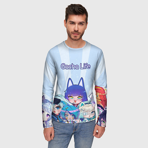 Мужской лонгслив Gacha Club Character / 3D-принт – фото 3