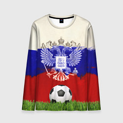 Лонгслив мужской Российский футбол, цвет: 3D-принт