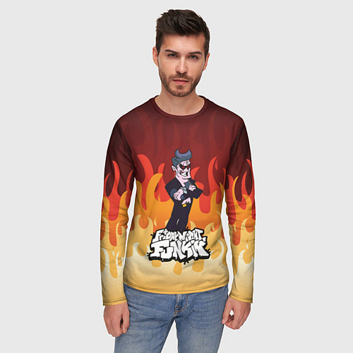 Мужской лонгслив Дорогой Папочка Friday Night Funkin / 3D-принт – фото 3