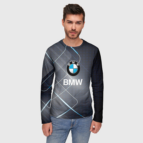 Мужской лонгслив BMW Logo / 3D-принт – фото 3