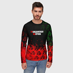 Лонгслив мужской Гражданская оборона Гр Об, цвет: 3D-принт — фото 2