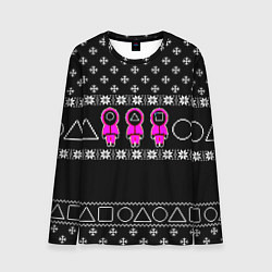 Лонгслив мужской Новогодний свитер Ojingeo geim, цвет: 3D-принт