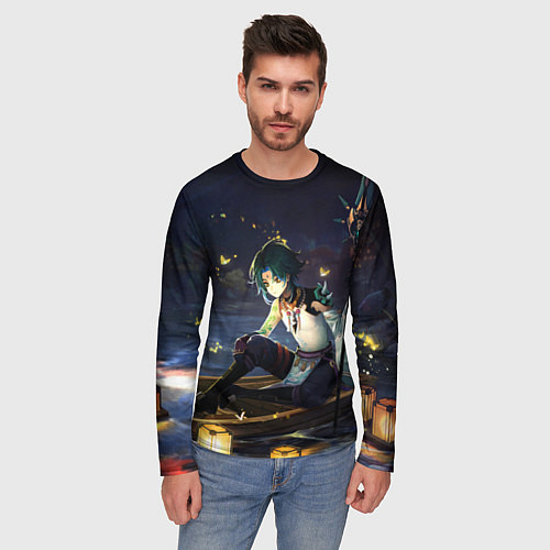 Мужской лонгслив Сяо Xiao Genshin Impact / 3D-принт – фото 3