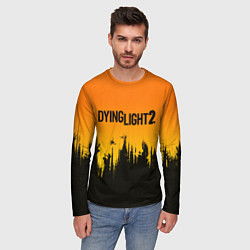 Лонгслив мужской DYING LIGHT 2 ХОРОШЕЙ НОЧИ И УДАЧИ, цвет: 3D-принт — фото 2