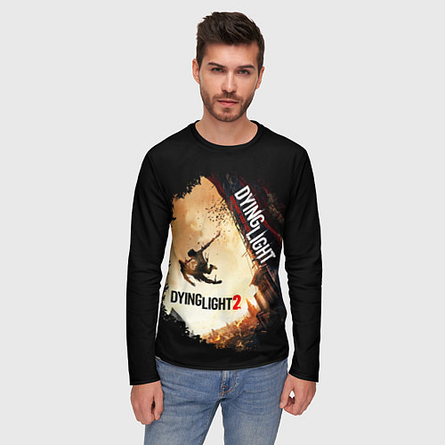 Мужской лонгслив DYING LIGHT 2 NEW WORLD / 3D-принт – фото 3