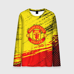 Лонгслив мужской Manchester United Футбольный клуб, цвет: 3D-принт