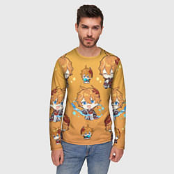 Лонгслив мужской Chibi Tartaglia, цвет: 3D-принт — фото 2