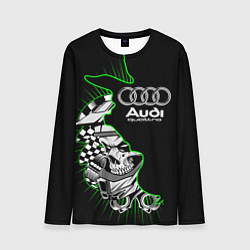 Лонгслив мужской Audi quattro череп, цвет: 3D-принт