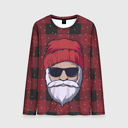 Лонгслив мужской SANTA HIPSTER САНТА ХИПСТЕР, цвет: 3D-принт