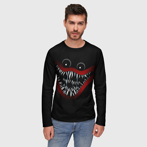 Мужской лонгслив Хагги Вагги Huggy Wuggy / 3D-принт – фото 3