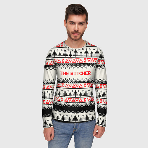 Мужской лонгслив Свитер The Witcher / 3D-принт – фото 3