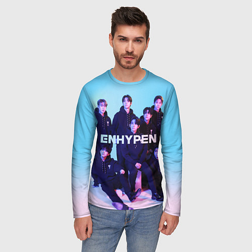 Мужской лонгслив ENHYPEN: Хисын, Джей, Джейк, Сонхун, Сону, Чонвон, / 3D-принт – фото 3