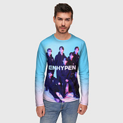 Лонгслив мужской ENHYPEN: Хисын, Джей, Джейк, Сонхун, Сону, Чонвон,, цвет: 3D-принт — фото 2